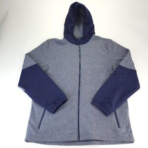 Under Armour Hoodie Men's XL Loose Blue Gray ColdGear‎ Raglan Scuba Style Hood